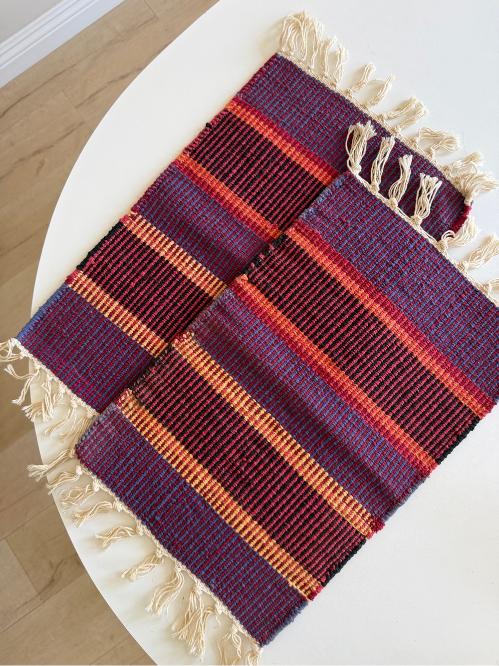 VINTAGE Striped Placemats (2x)